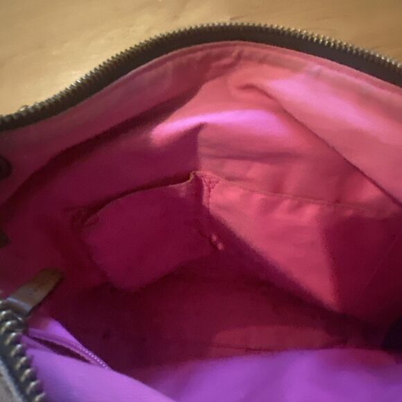 Fossil Crossbody Bag Bucket‎ Keely Herringbone Coated Canvas Adjustable Strap - Picture 11 of 14